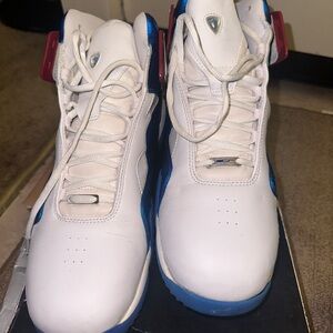 Reebok White and Blue High-Top Sneakers